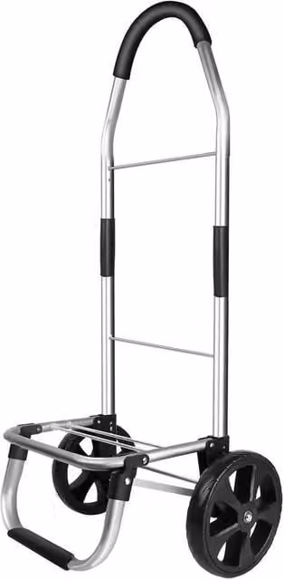 Kelvenix Large Lightweight Folding Shopping Cart Trolley in Black