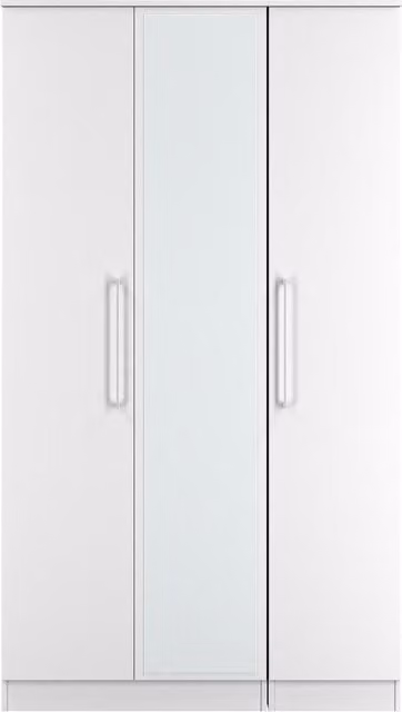 Ready Assembled 2 U Gloucester Triple Mirror Wardrobe in White