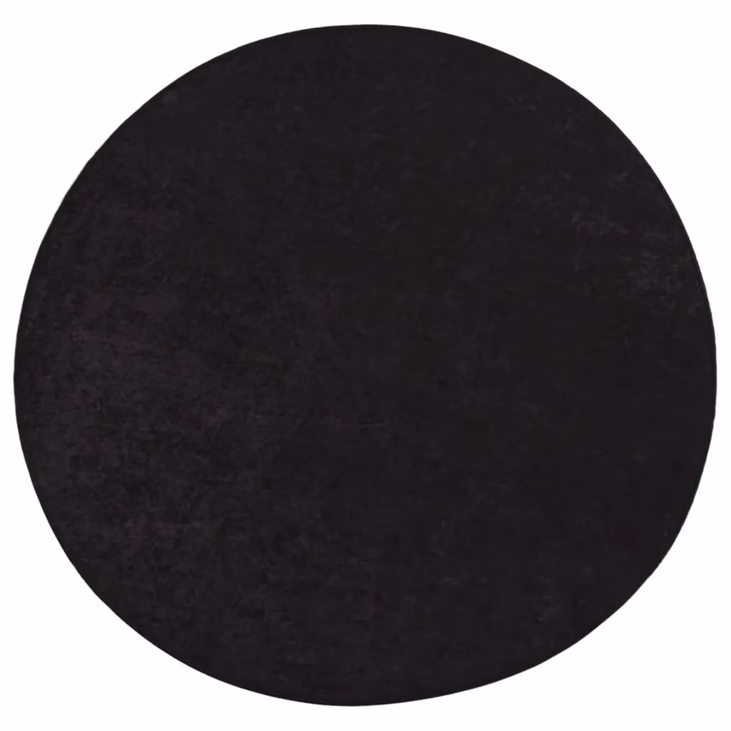 Berkfield Home Washable Round Anti Slip Rug in Anthracite and Black, Diameter: 100 cm – 2
