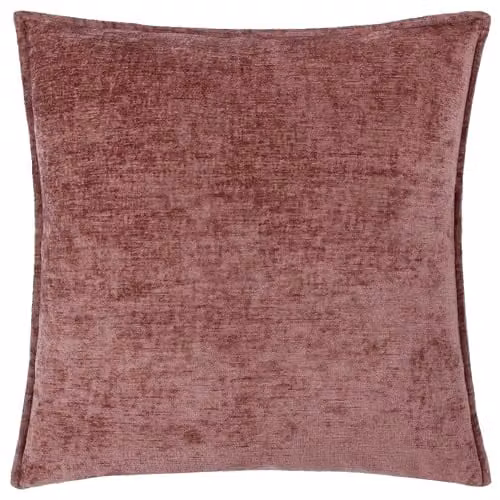 Evans Lichfield Buxton Purple Chenille Reversible Square Cushion, W/D/H: 50 x 50 x 50 cm