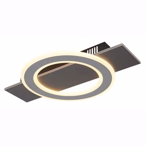 Netlighting Jayden LED Semi Flush Ceiling Light in Grey Anthracite with Warm White Light – 1