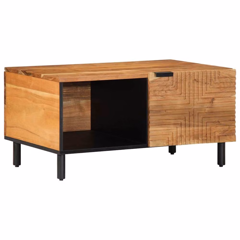 Berkfield Home Acacia Wood Coffee Table, Brown, W: 80 cm, D: 50 cm, H: 40 cm – 2