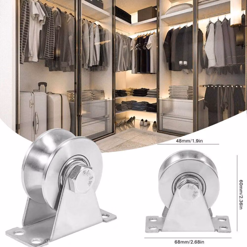 Havendro Heavy Duty U Type Pulley Wheel Sliding Gate Rollers in Silver Stainless Steel – 3