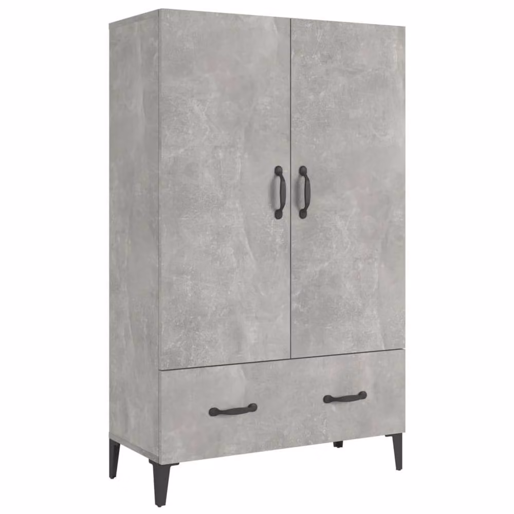 Berkfield Home Modern Highboard in Concrete Grey, W/D/H: 70 x 31 x 115 cm – 2
