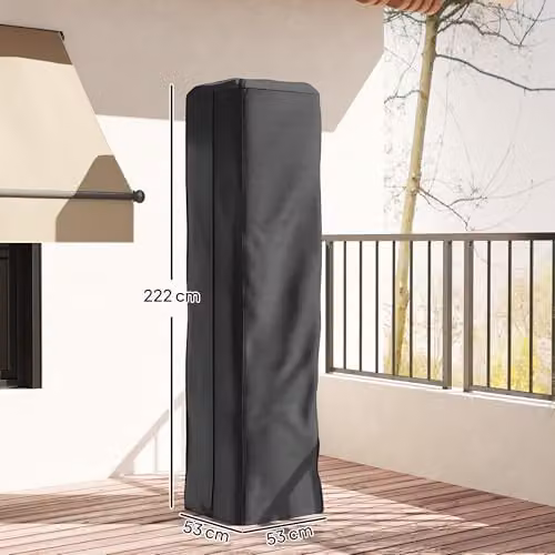 Outsunny Heavy Duty Black Polyester Gas Pyramid Patio Heater Cover – 7