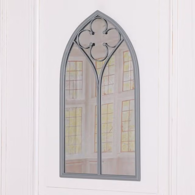 Glasstone Grey Gothic Wall Mirror W/H: 90.0 x 48.5 cm