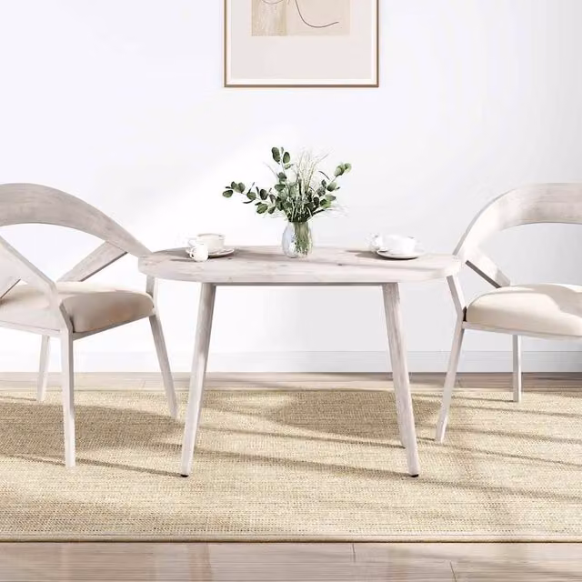 Berkfield Home White Oval Solid Wood Pine Table Top, W: 90 cm, D: 45 cm, H: 2.5 cm