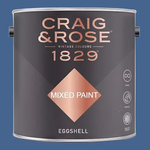 Craig & Rose 1829 Eggshell Paint in Flaunders Blue, 2.5L