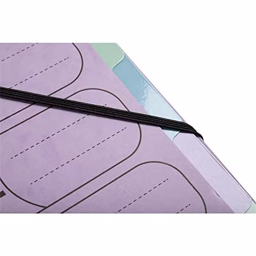 Exacompta HARMONIKA Aquarel A4 Collection Folder with 7 Compartments and Elastic Bands, Random Colours, W: 24.5 cm, H: 32 cm – 2