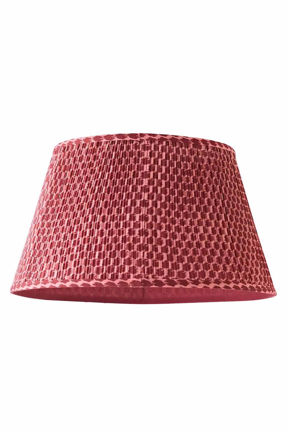 ValueLights Malina Double Pink Pleated Tapered Easy Fit Lamp Shade with Bulb in Dark Pink – 4