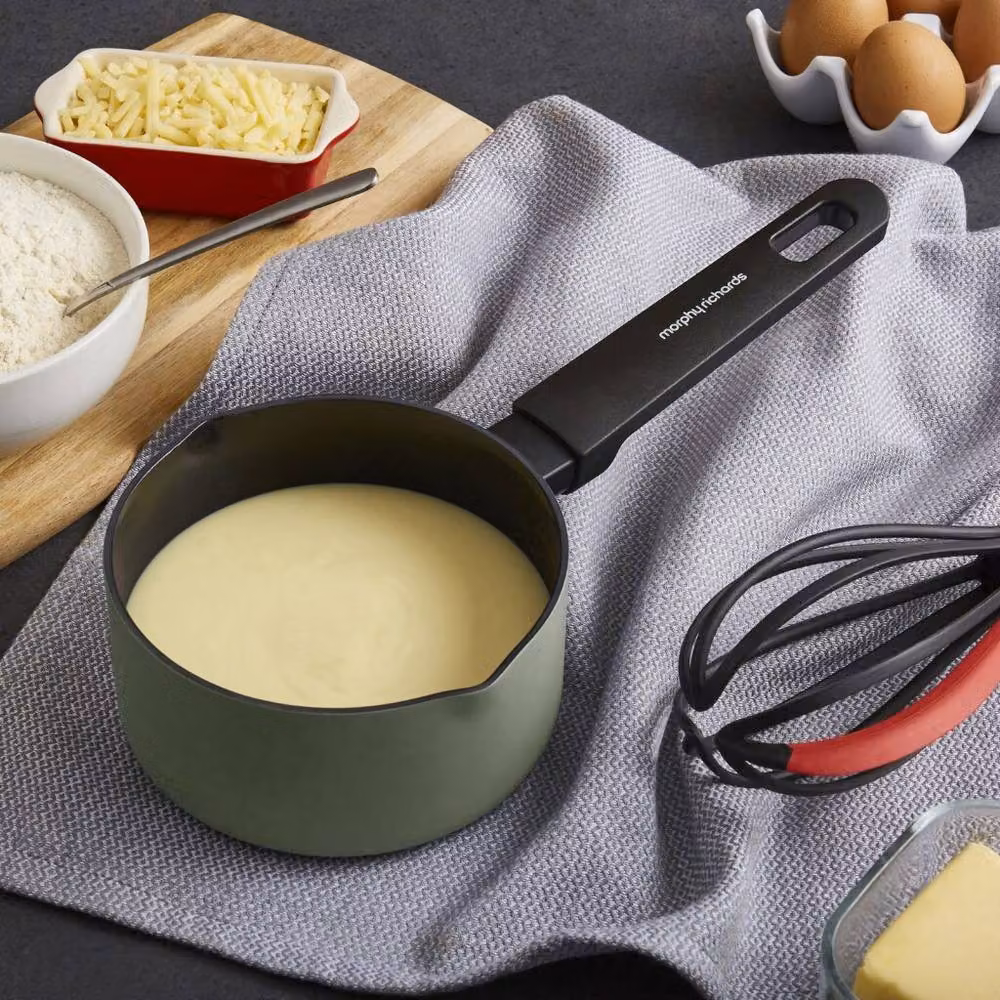 Morphy Richards Green Ceramic and Aluminium Milk Pan, 14 cm – 6