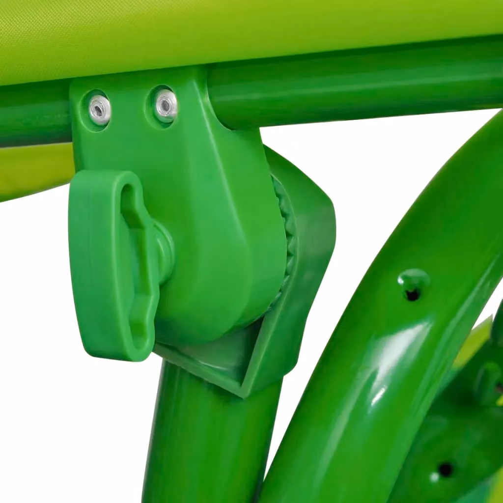Berkfield Home Kids Swing Seat with Sun Canopy in Green – 3