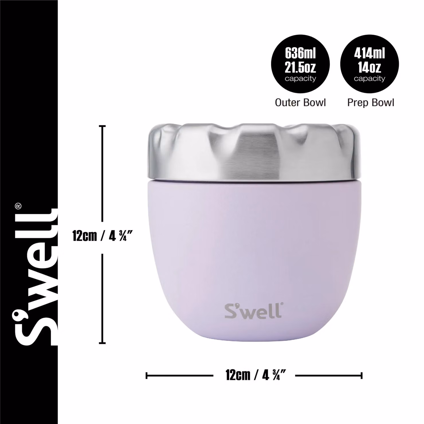 S'well Eats Stainless Steel Food Bowls, 636ml, Lilac and Pink – 3