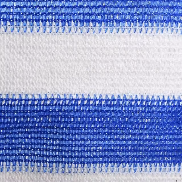 Berkfield Home Fabric Balcony Screen in Blue and White, W: 90 cm, H: 500 cm