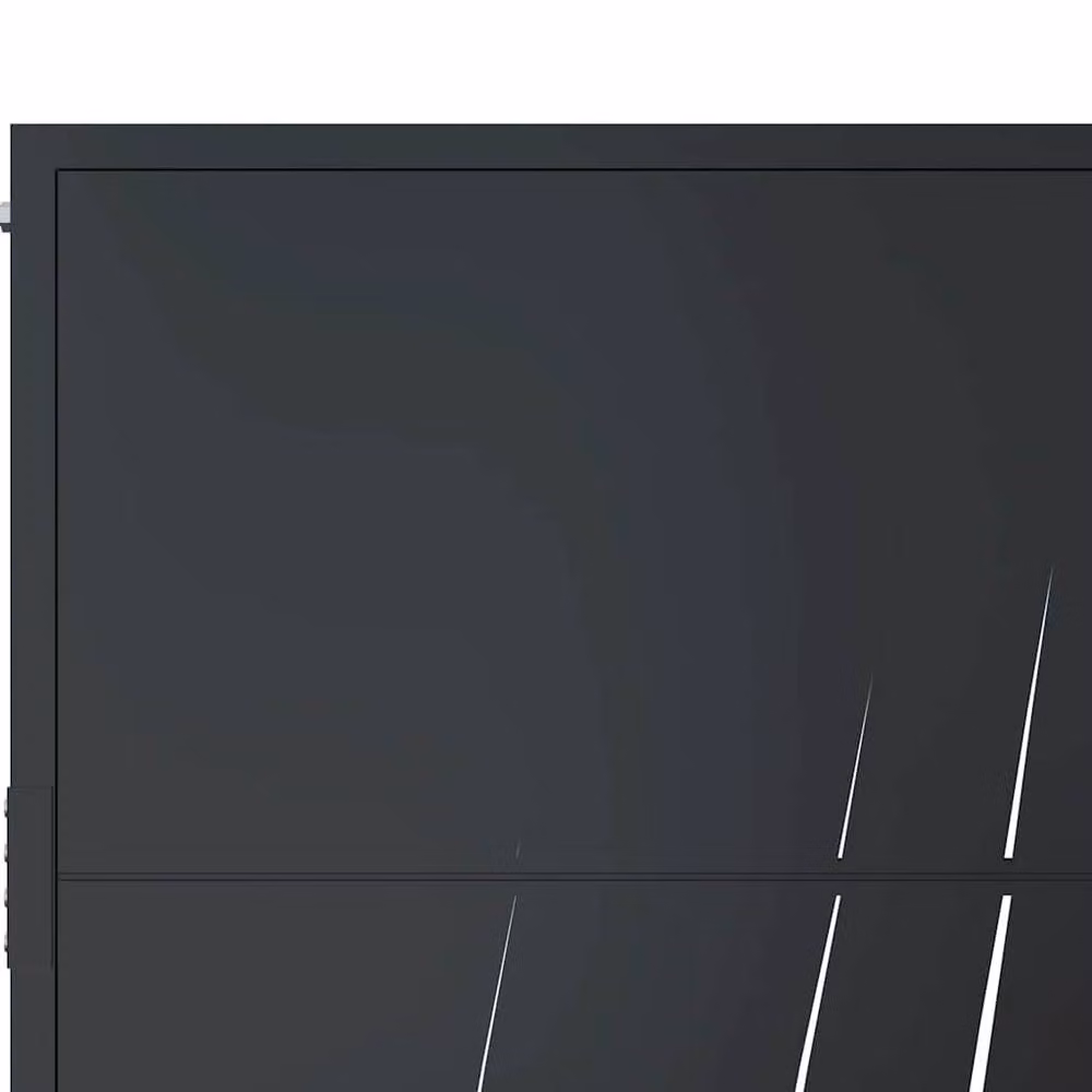 Berkfield Home Anthracite Steel Garden Gate with Grass Design W/H: 105 x 105 cm – 4