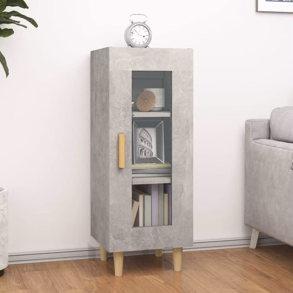 Berkfield Home Sideboard in Concrete Grey, W/D/H: 34.5 x 34.0 x 90.0 cm – 2
