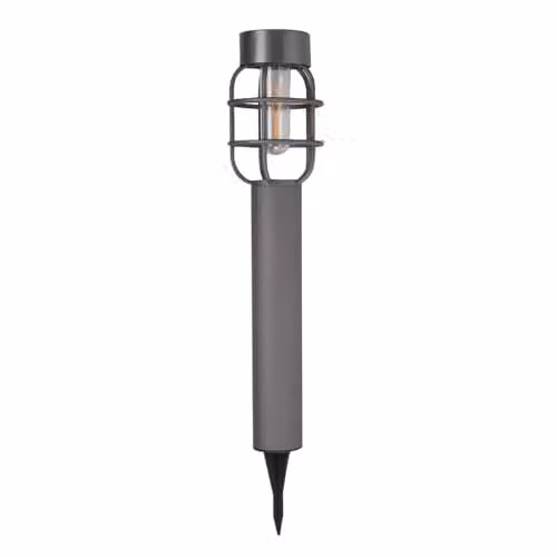 mysmartbuy Set of 2 Anglia Solar Powered LED Caged Garden Stake Lights in Grey, H59cm – 3