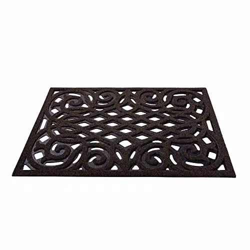 Nicoman Heavy Duty Rubber Outdoor Doormat, Brown, W: 60 cm, D: 40 cm, H: 1 cm – 4
