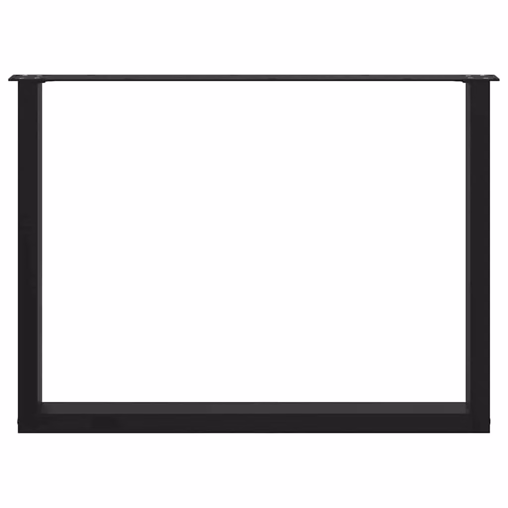 Berkfield Home U-Shaped Coffee Table Legs, 2 Pieces, Black Steel, Height: 72.5 cm – 3