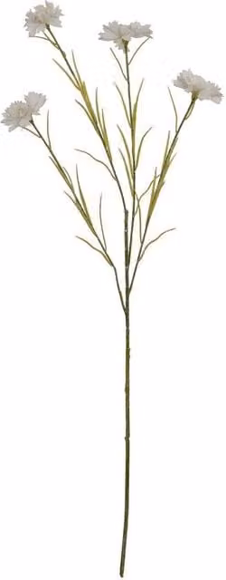 Lemon Pavilion White Cornflower Artificial Stem, W/D/H: 20 x 20 x 77 cm