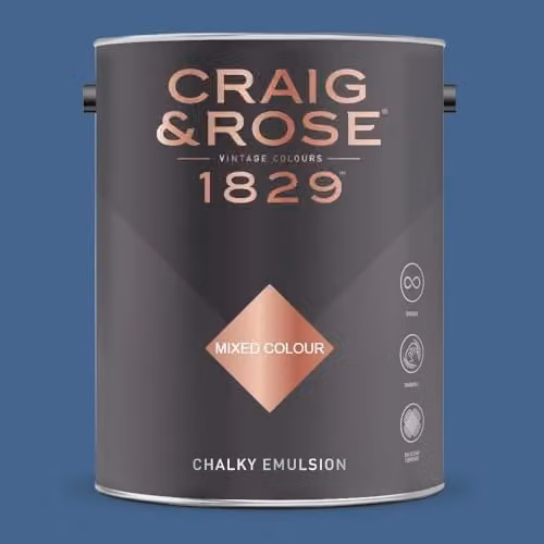 Craig & Rose 1829 Chalky Emulsion Paint in Flanders Blue, 5 l
