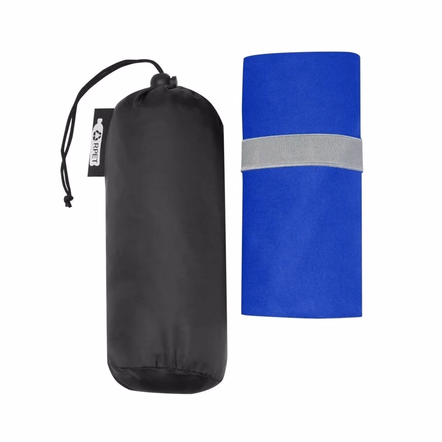 Bullet Pieter RPET Microfibre Towel in Blue, W/D/H: 80 x 130 x 200 cm – 2