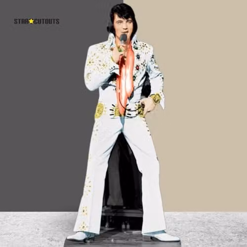 Star Cutouts SC573 Elvis Presley Viva Las Vegas Lifesize Cardboard Cutout, Multicolour Rock n Roll Party Decoration – 3