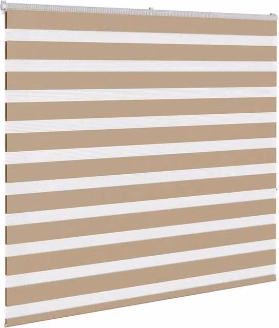 Berkfield Home Elegant Zebra Blind in Sand Brown, W: 160 cm, H: 150 cm