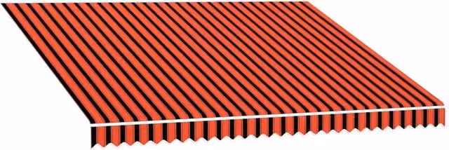 Berkfield Home Polyester Awning Sunshade Canvas in Orange and Brown, W: 400 cm, D: 300 cm – 1