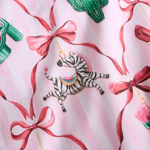 Catherine Lansfield Christmas Kitsch Reversible Duvet Cover and Pillowcase Set, Pink, W/D/H: 180 x 200 cm – 2