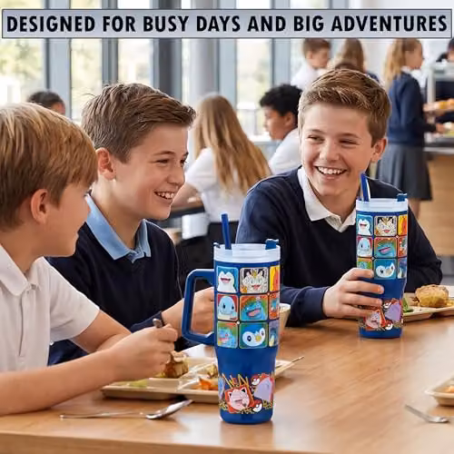Pokemon Insulated Stainless Steel Water Bottle with Straw and Handle, 920ml, Multicolour – 3