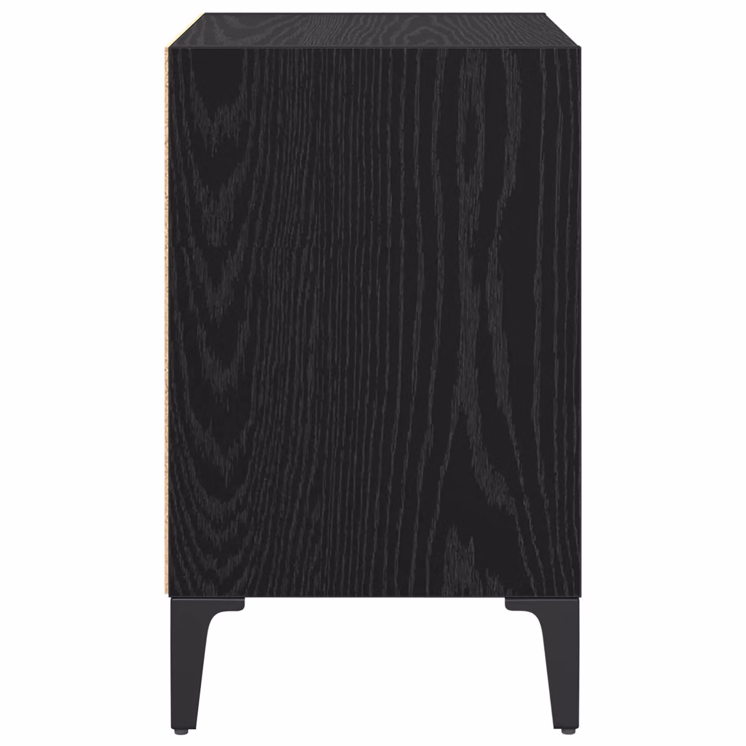 Berkfield Home Set of 2 Modern Black Oak Bedside Cabinets, W/D/H: 40 x 30 x 50 cm – 6