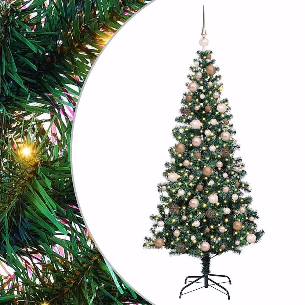 Berkfield Home Pre-lit Artificial Christmas Tree, Green, Height: 180 cm – 2