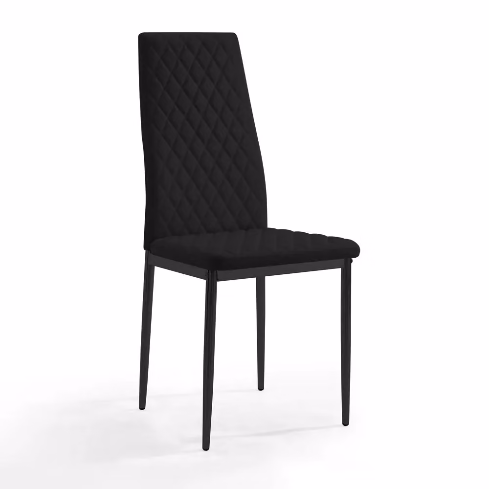 Home Detail Sona Faux Leather Dining Chairs, Set of 4, Black – 2