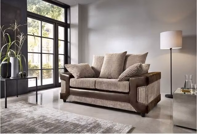 Snugg Furniture UK Limited Kensington 2 Seater Upholstered Fabric Sofa with Scatter Cushions