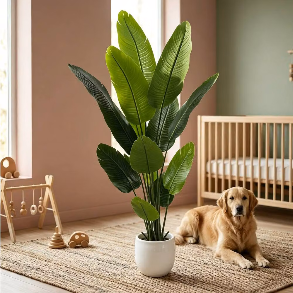 CASSILANDO Lifelike Artificial Bird of Paradise Plant, Green, Height: 152.4 cm – 2