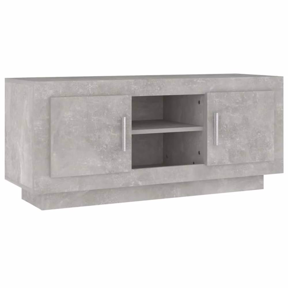 Berkfield Home TV Cabinet in Concrete Grey, W/D/H: 102 x 35 x 45 cm – 2