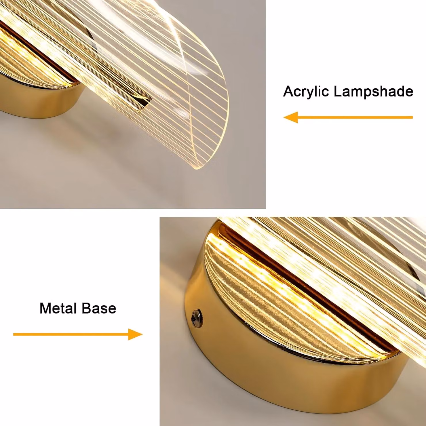 COMELY 16W Modern Indoor LED Up and Down Wall Light in Gold – 2
