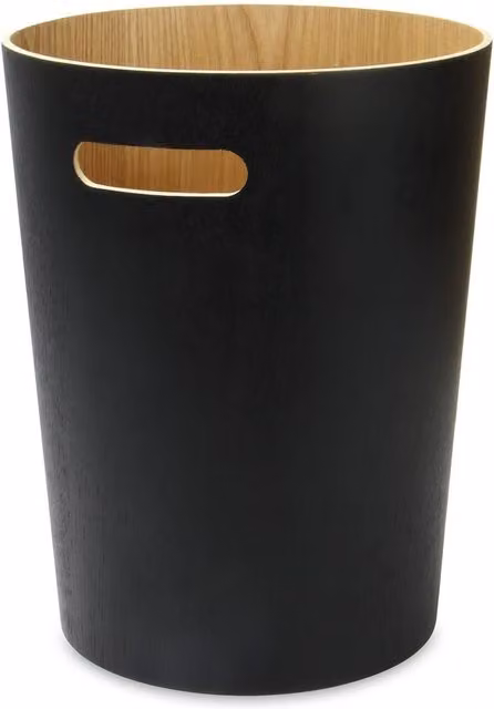Maison & White Wooden Waste Paper Bin in Black