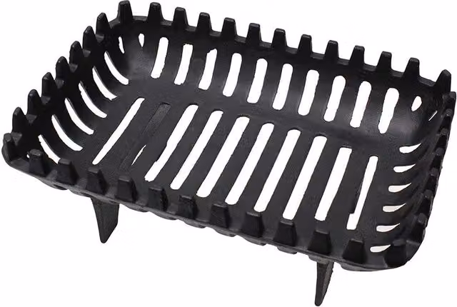 JVL Arden 16-Inch Cast Iron Log and Coal Fire Grate - Black