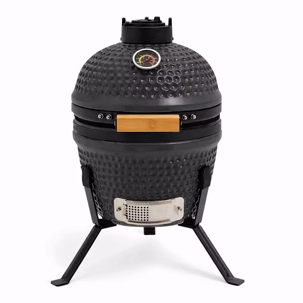 Neo 13 inch Ceramic Mini Kamado BBQ Grill and Portable Smoker in Dark Grey – 8