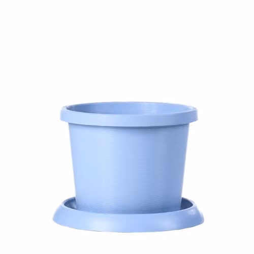 Garden Gear Mayan Blue Flowerpot with Saucer, Blue, Height: 42 cm, Width: 31 cm, Depth: 31 cm