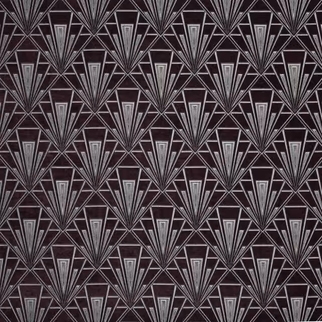Terrys Gatsby Fabric Hoffman in Purple, Silver and Black