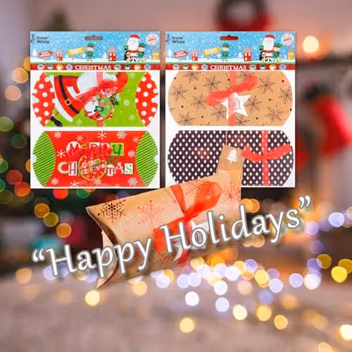 VFM e-Store Christmas Themed Gift Boxes, 2 Pack, Multicolour, W/D/H: 18 x 9 x 4 cm – 4