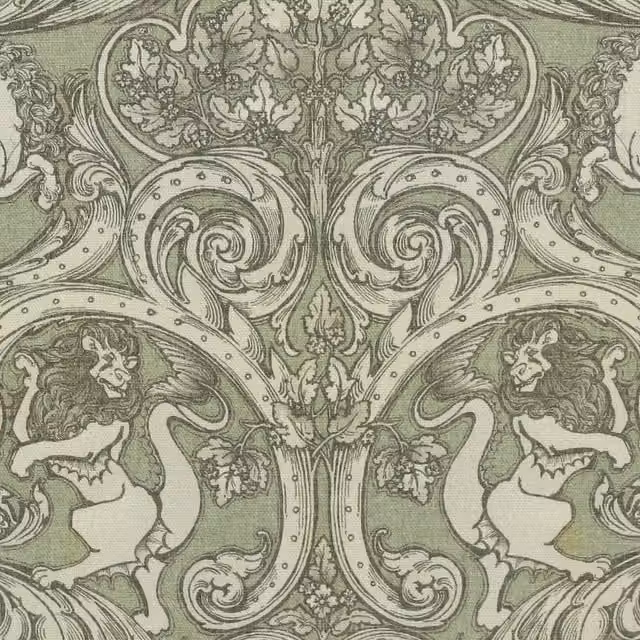 HOUSE Llewelyn-Bowen Menagerie Artois Printed Fabric in Green