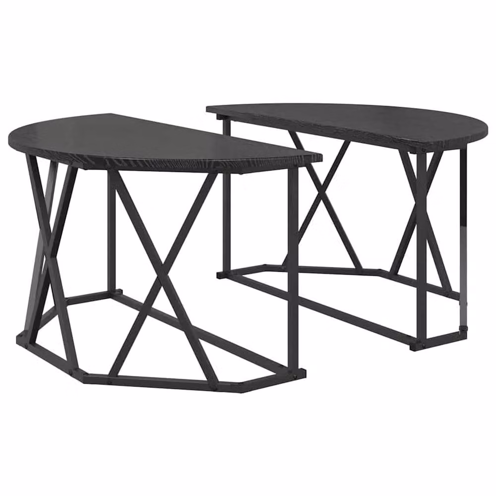 Berkfield Home Elegant Black Oak Coffee Table, W/D/H: 80 x 80 x 42 cm – 3