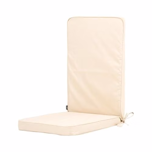Bean Bag Bazaar Outdoor High Back Seat Pad in Beige with Water Repellent Polyester Fabric – 4