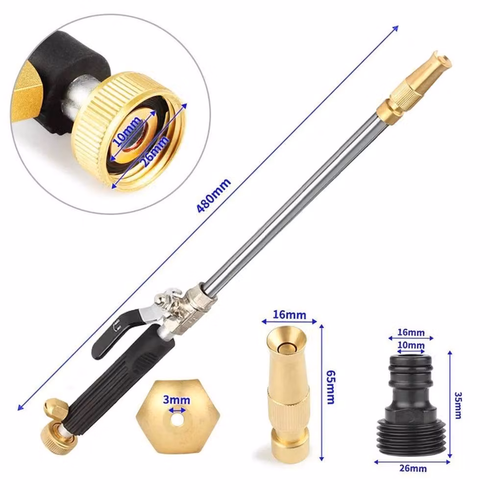 NESTLUNE High Pressure Jet Nozzle Power Washer Spray in Black, H 100 cm x W 15 cm – 2