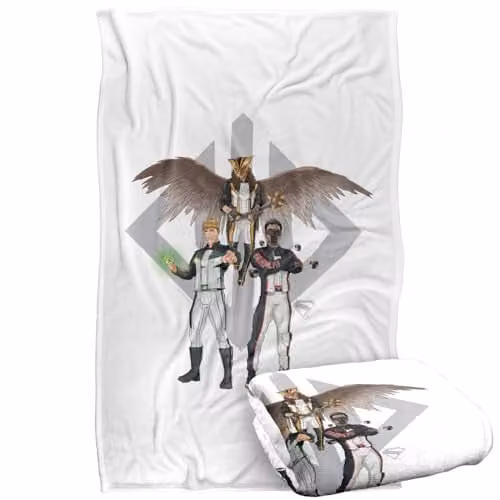 Warner Bros. Superman 2025 Justice Gang Trio Grey Logo Super Soft Fleece Throw Blanket, W/D/H: 91 x 147 cm – 1