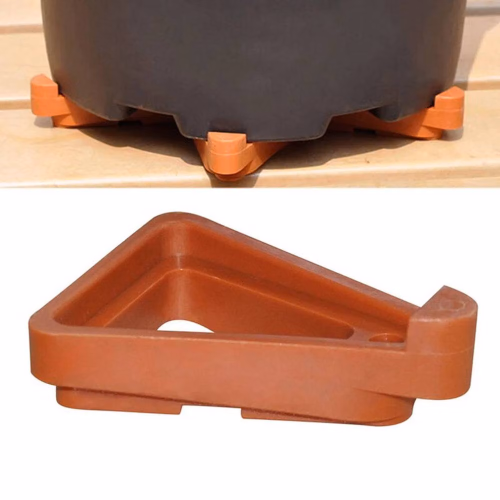 SPETLEK Invisible Low Profile Flower Pot Feet for Planters, Brown, 12 Pack – 2